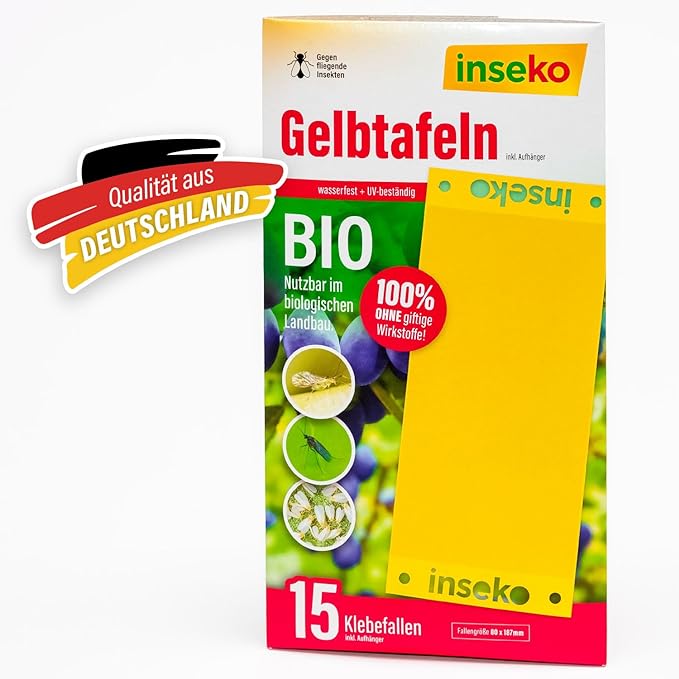 15x inseko Gelbtafeln gegen Trauermücken uvm.
