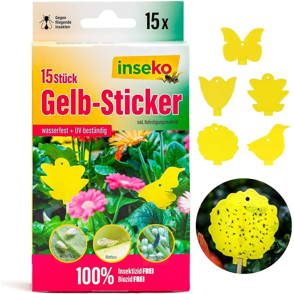 15x inseko Profi Gelbsticker Fliegenfallen