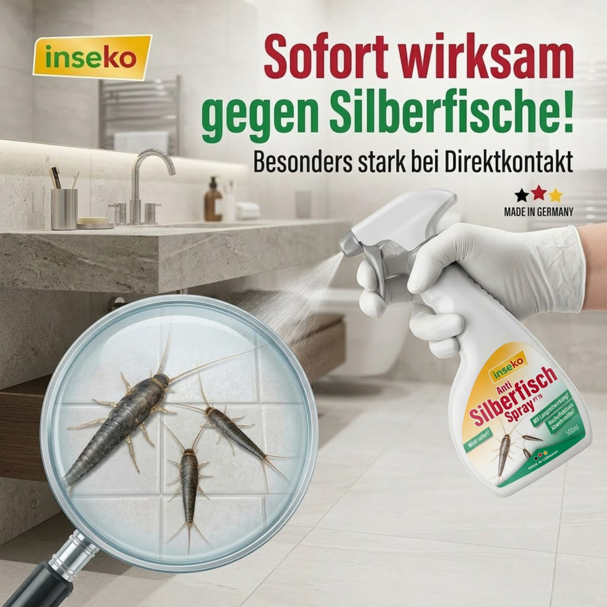 1x inseko Anti Silberfisch Spray 500ml