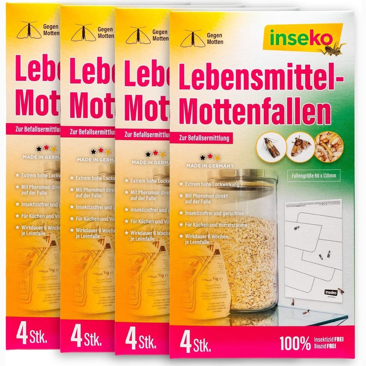 8x inseko Lebensmittelmottenfallen