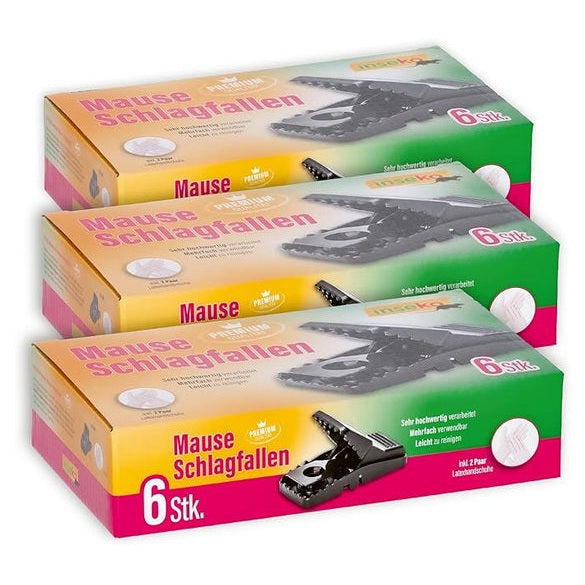 6x inseko Premium Mause-Schlagfallen