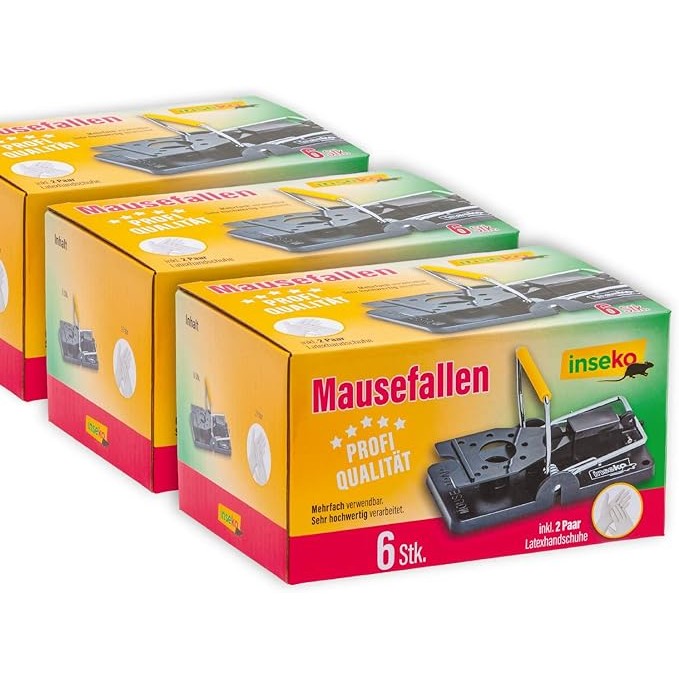 6x inseko Profi Mausefalle