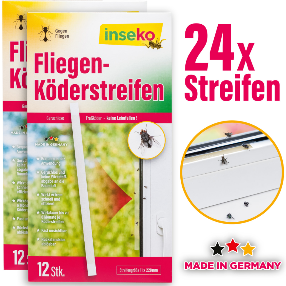 24x inseko Fliegen-Köderstreifen
