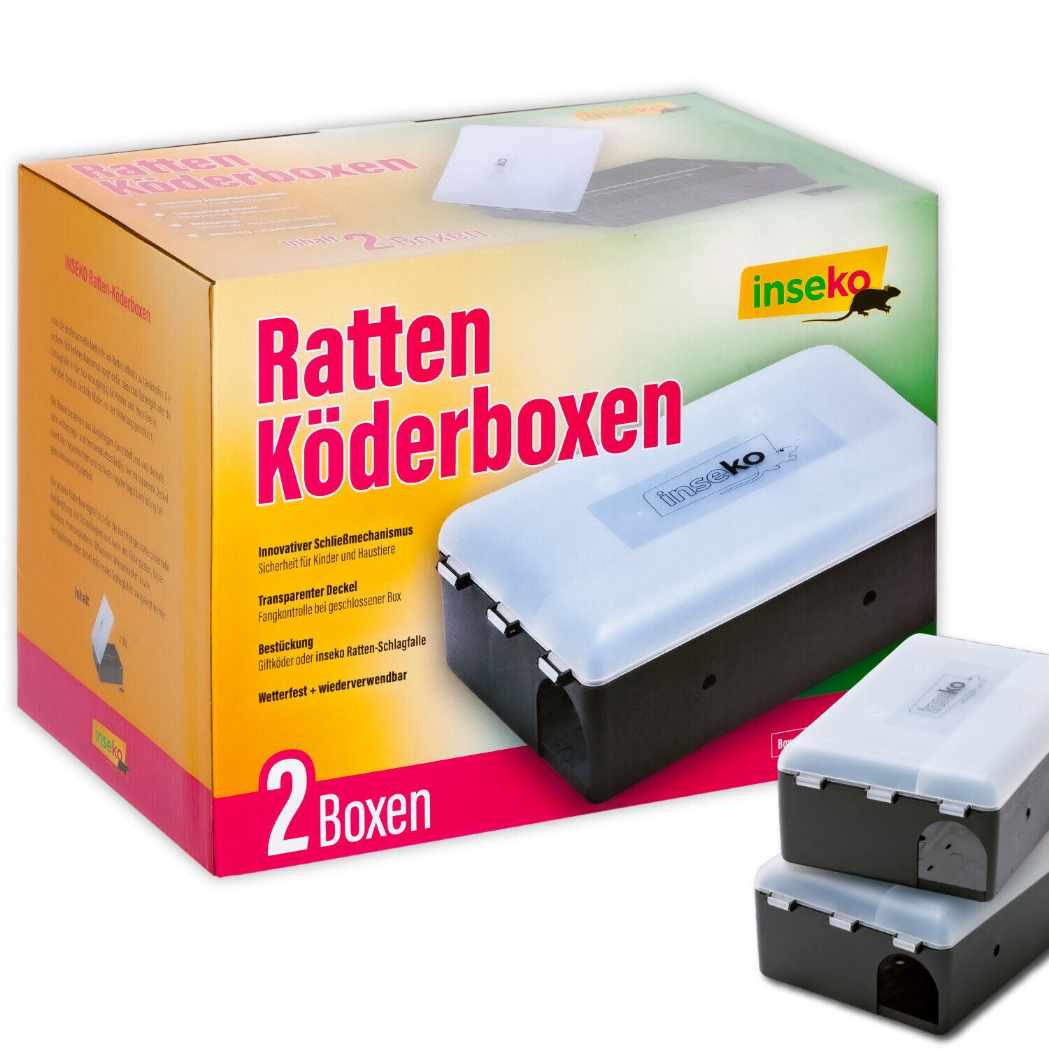 2x inseko Ratten Köderboxen