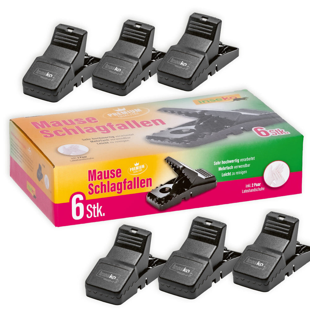 6x inseko Premium Mause-Schlagfallen