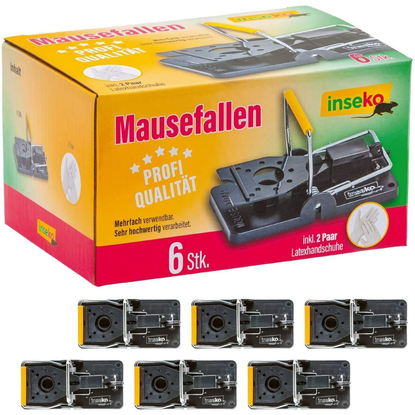 6x inseko Profi Mausefalle