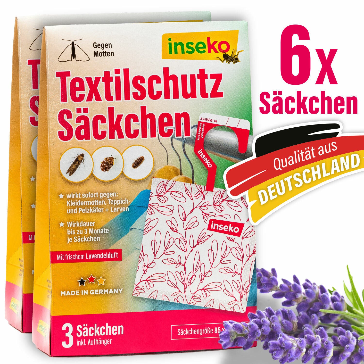 6x inseko Textilschutz Säckchen
