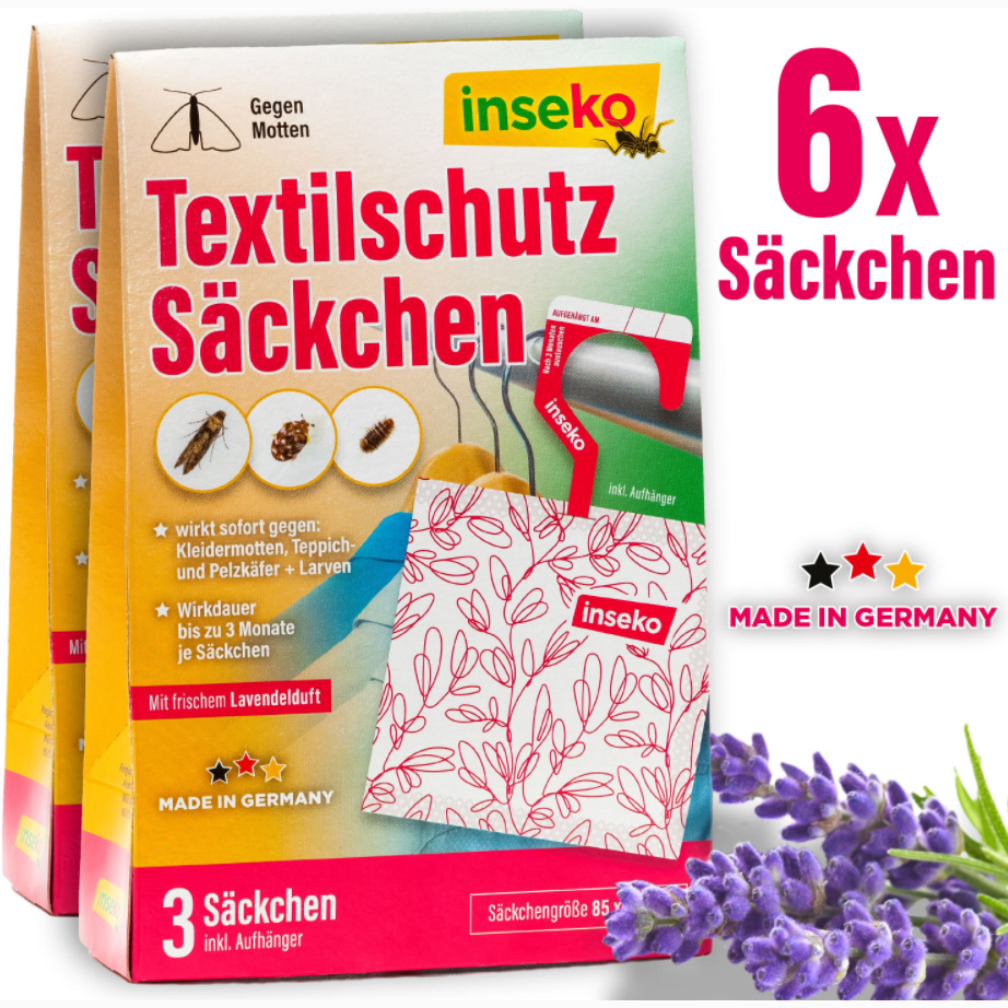 6x inseko Textilschutz Säckchen
