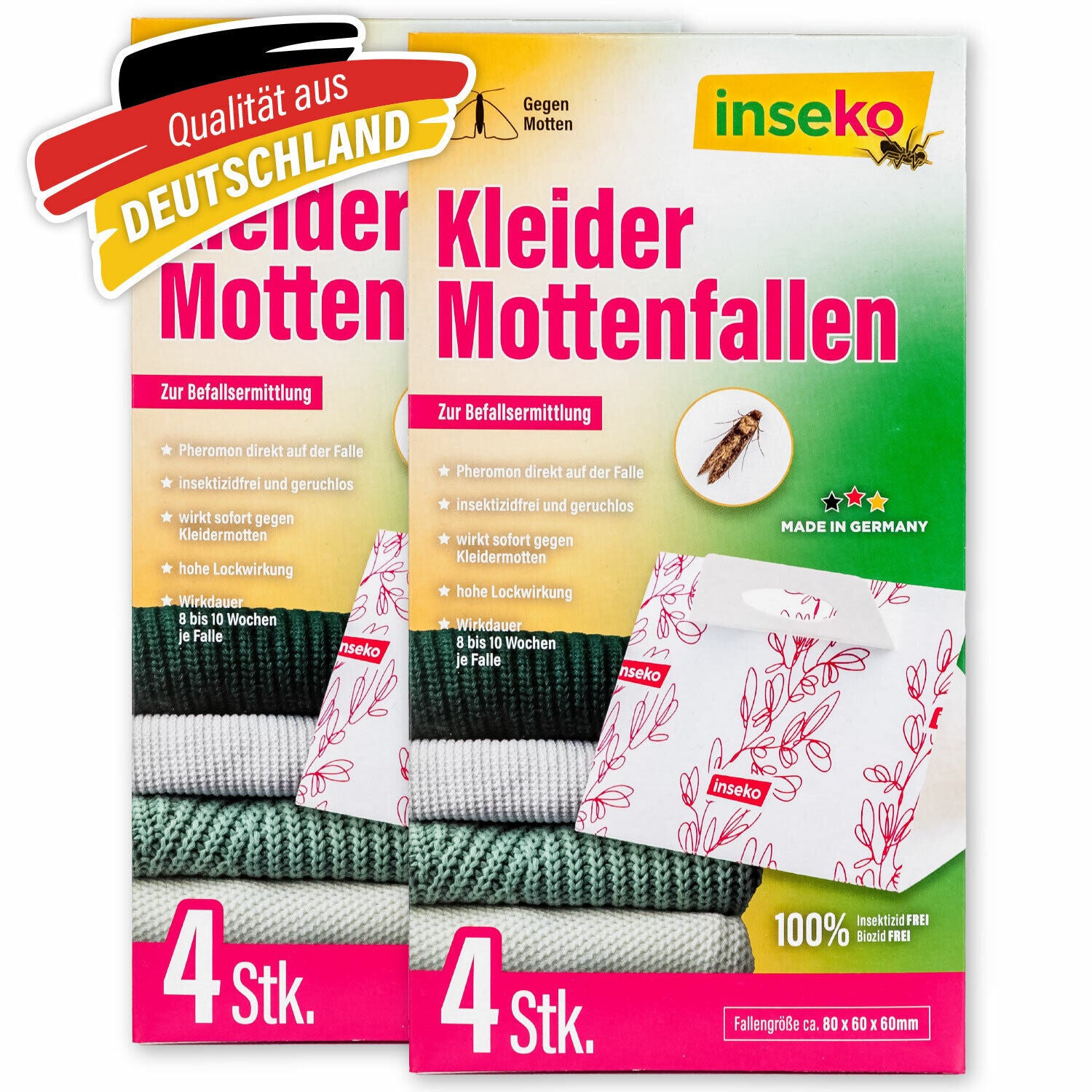 8x inseko Kleidermottenfallen