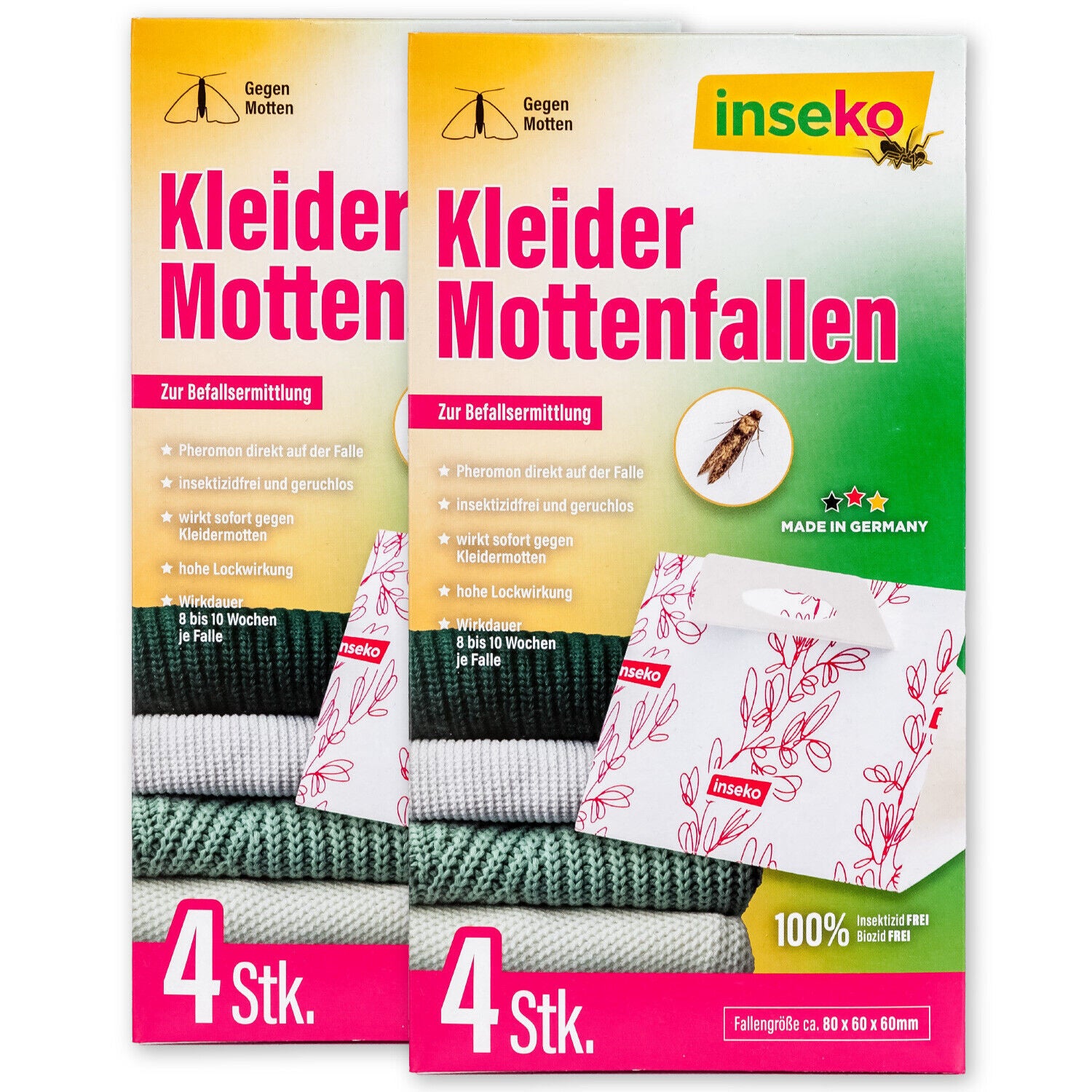 8x inseko Kleidermottenfallen