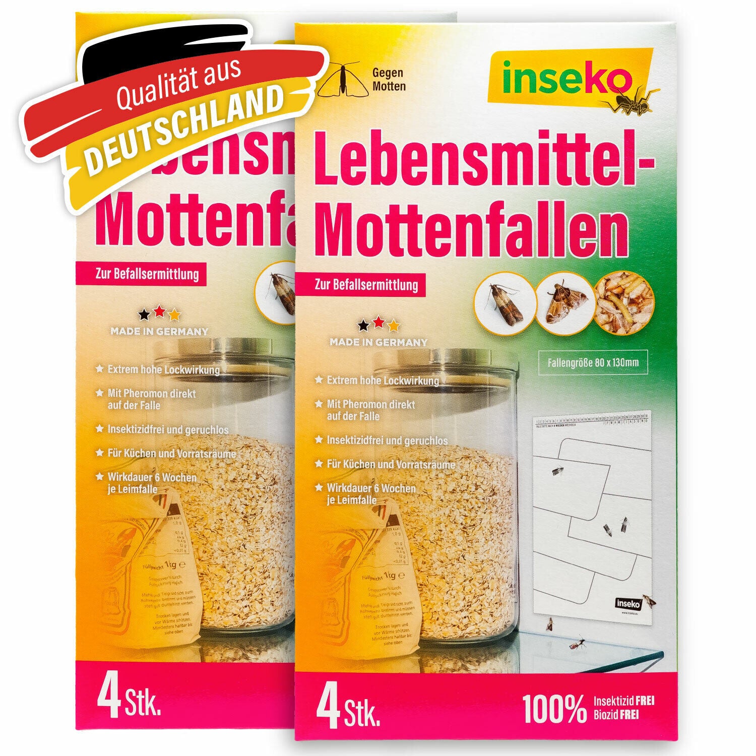 8x inseko Lebensmittelmottenfallen