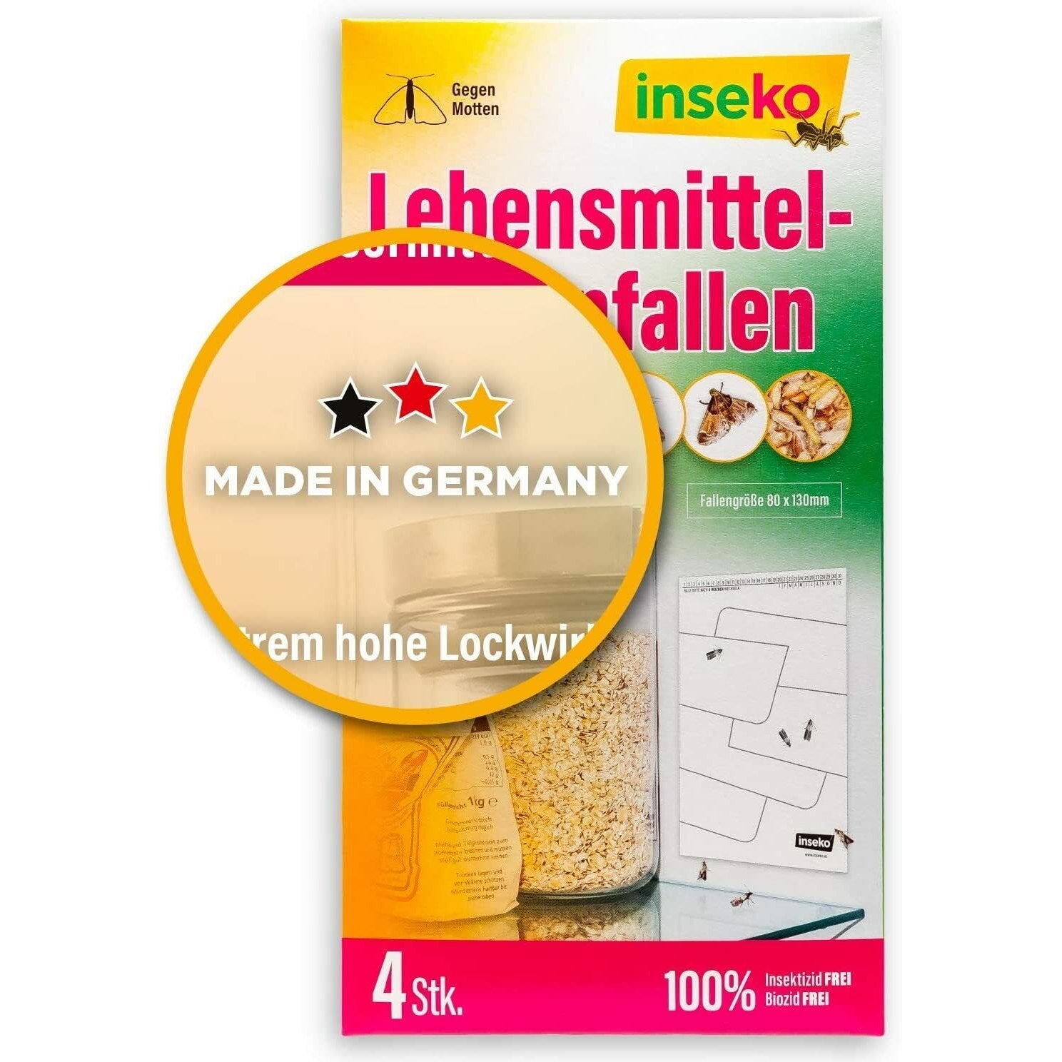 8x inseko Lebensmittelmottenfallen