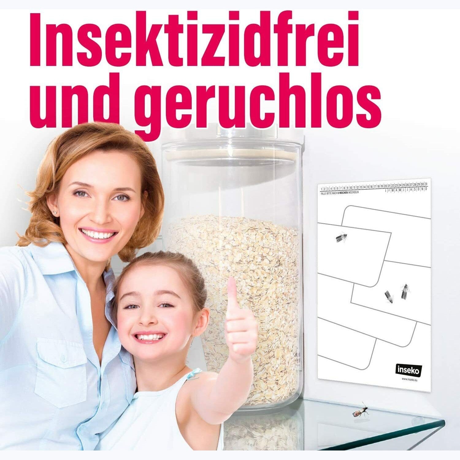 8x inseko Lebensmittelmottenfallen