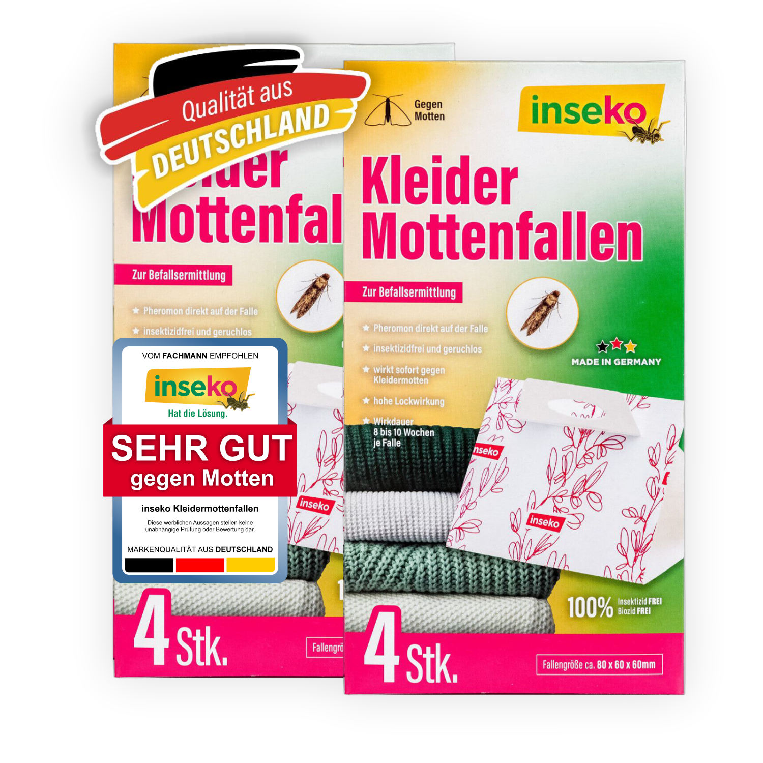 8x inseko Kleidermottenfallen
