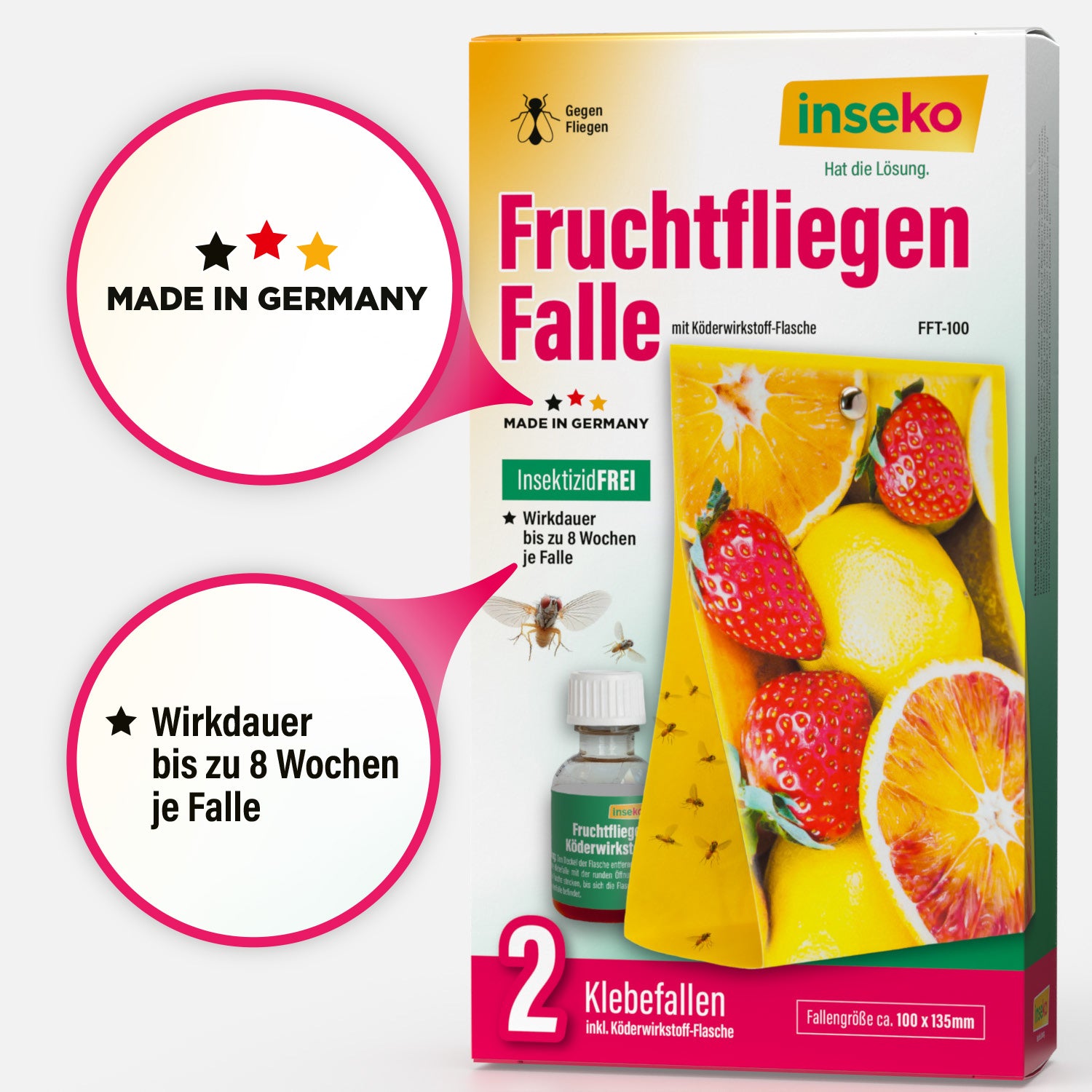 2x inseko Fruchtfliegenfalle