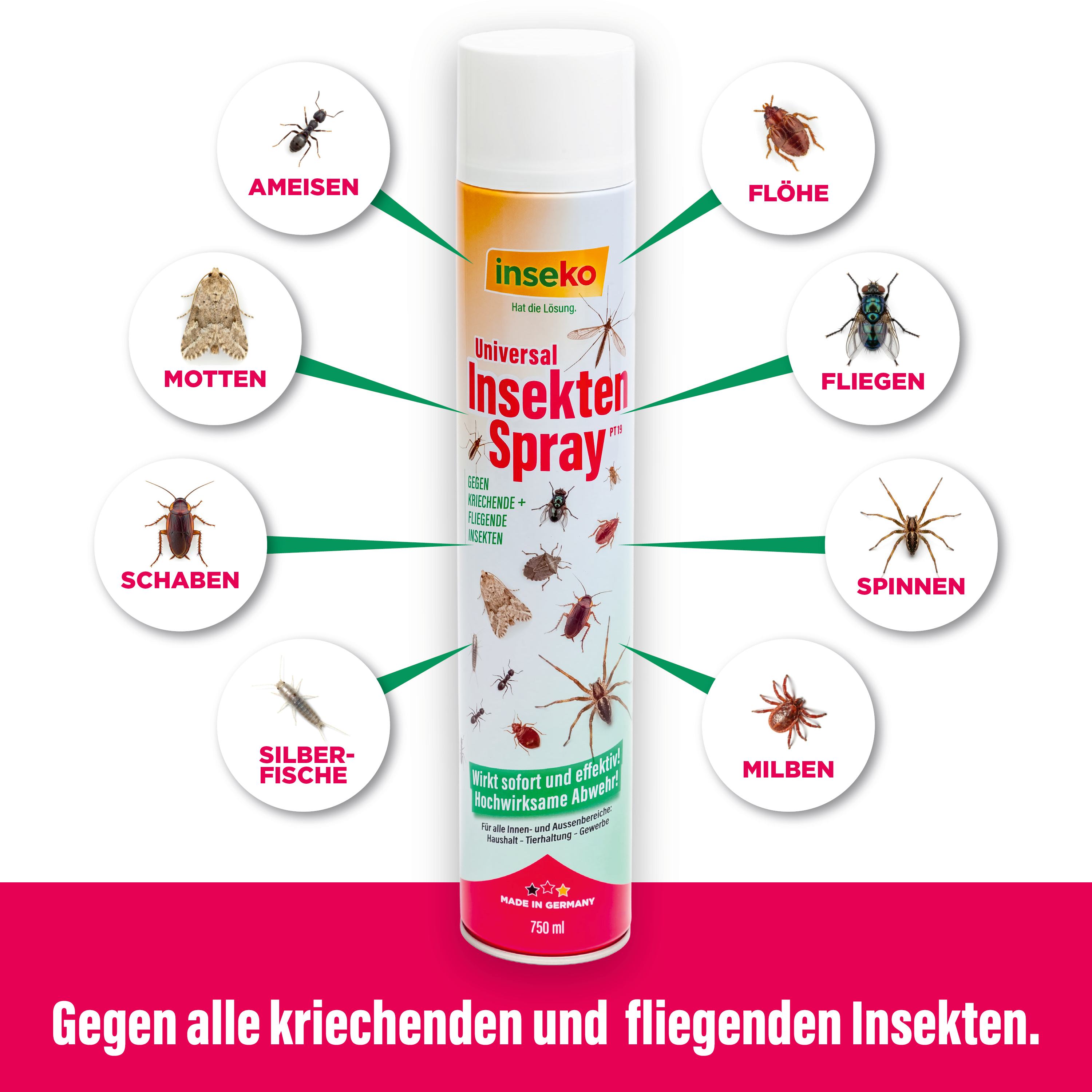 1x inseko Universal Insektenspray 750ml