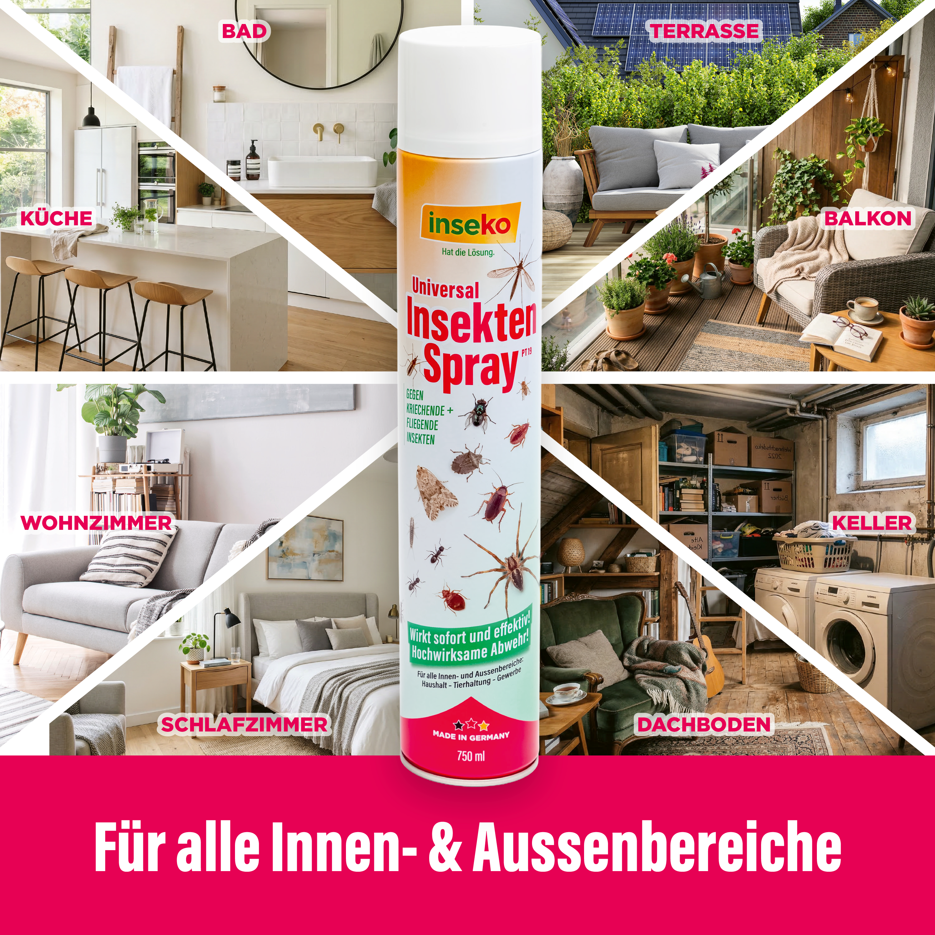 1x inseko Universal Insektenspray 750ml