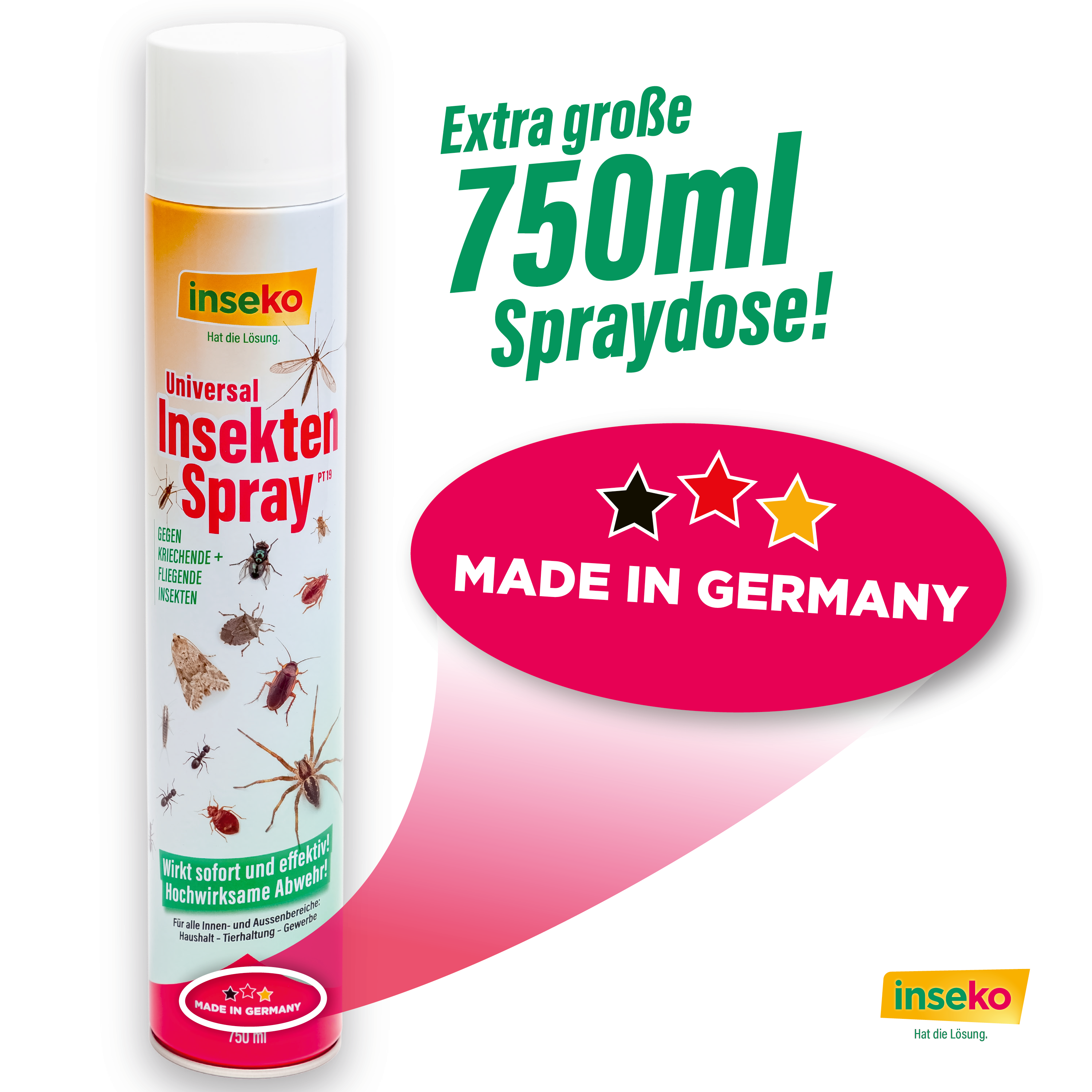 1x inseko Universal Insektenspray 750ml
