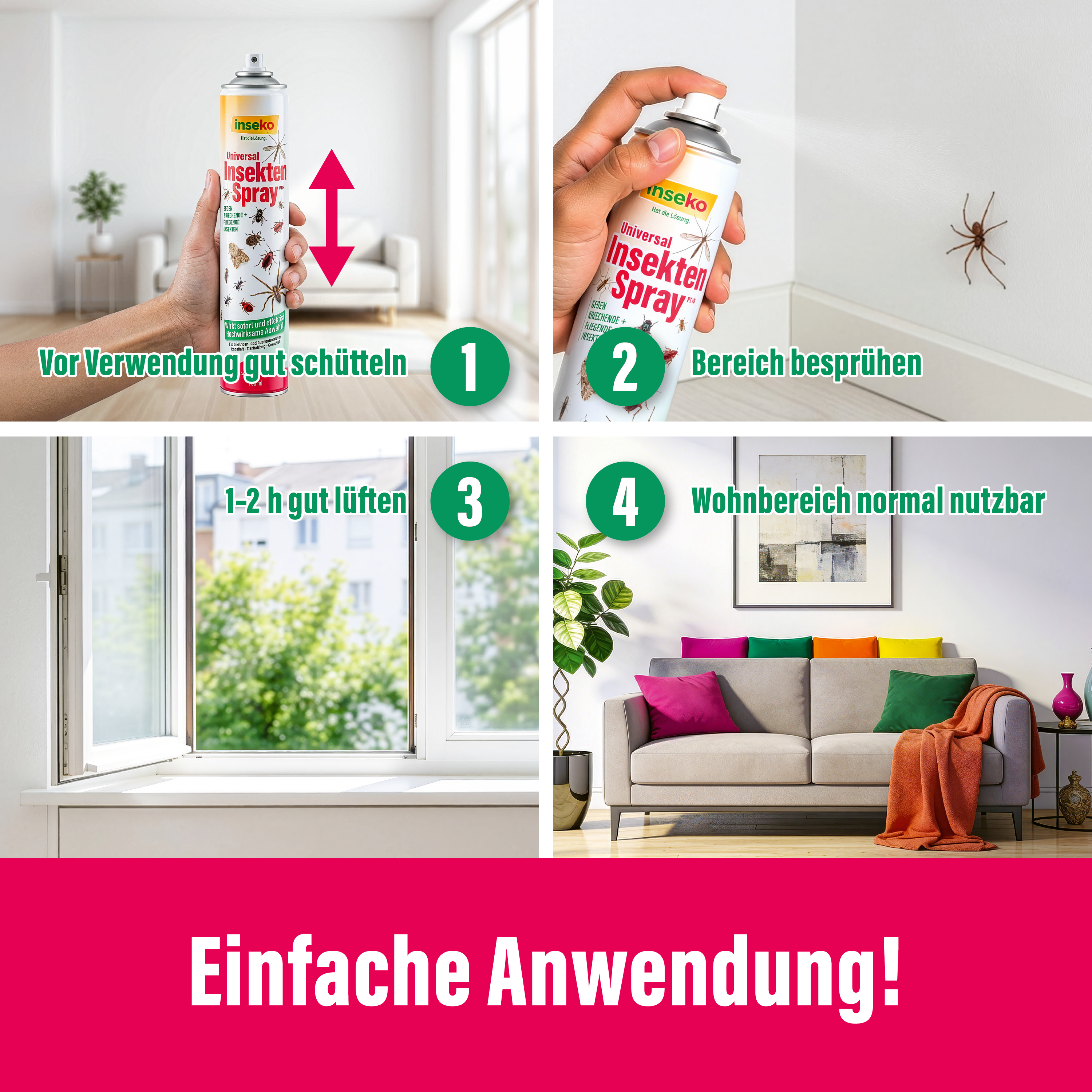 1x inseko Universal Insektenspray 750ml