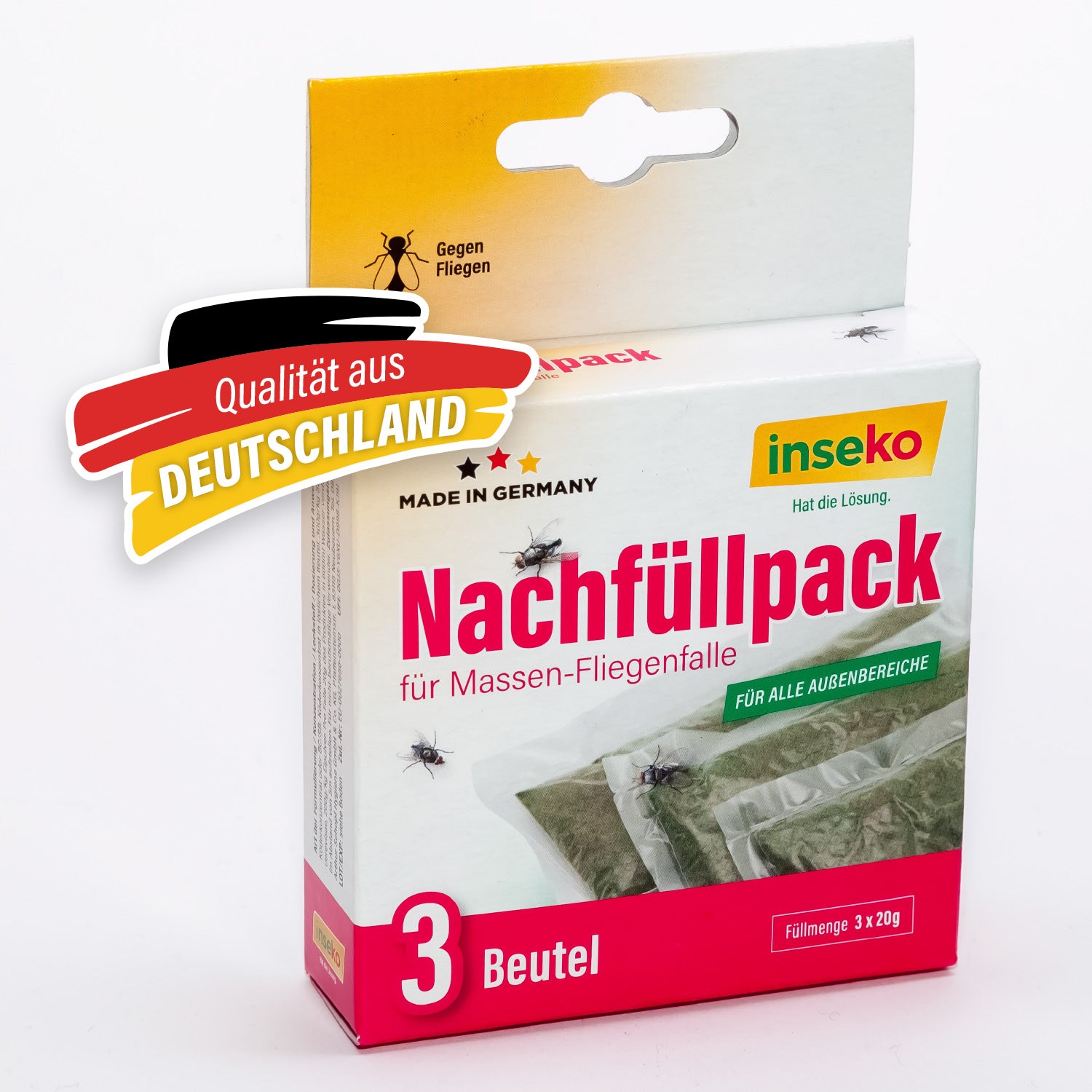 1x inseko Nachfüllpack für Massen-Fliegenfalle