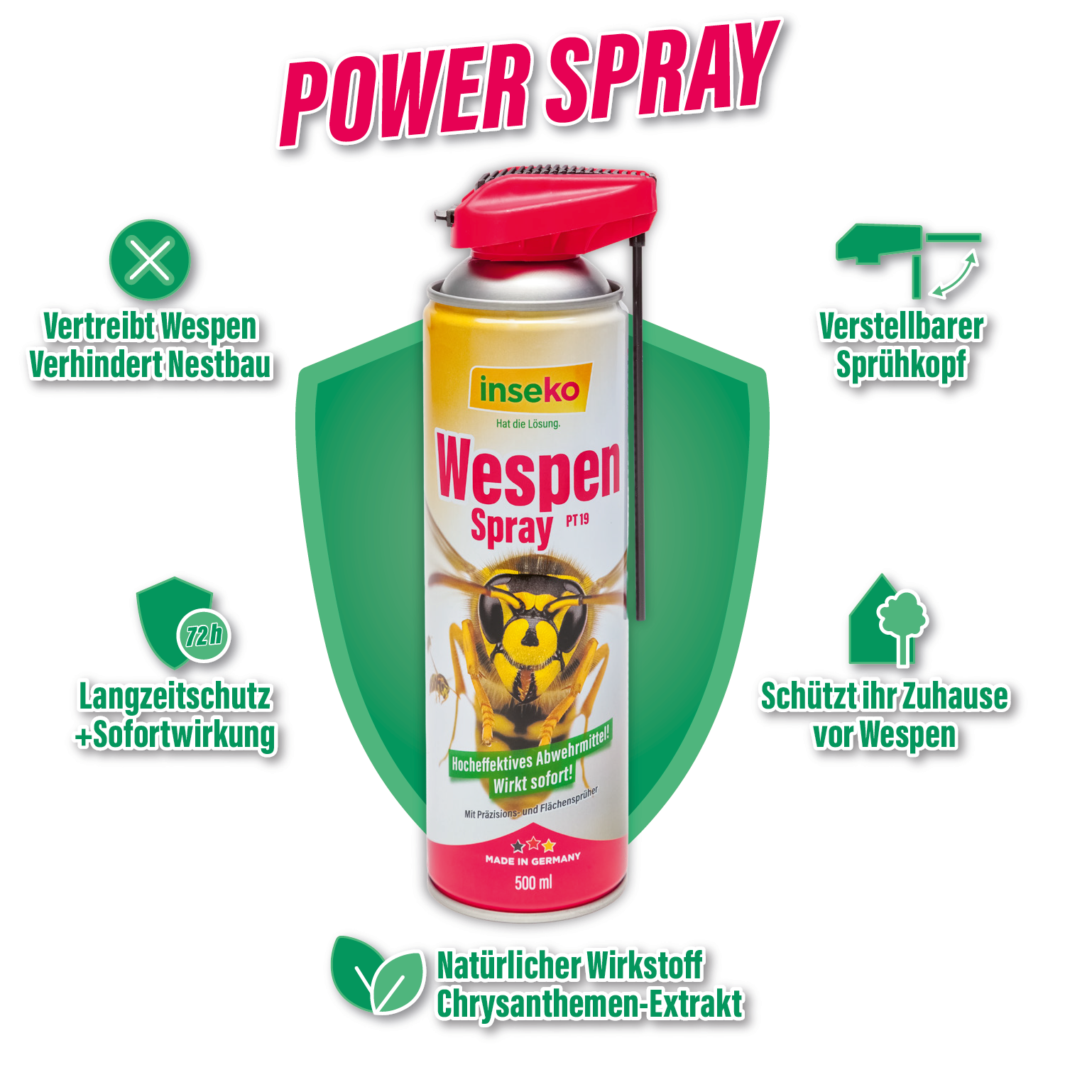 1x inseko Wespenspray 500ml
